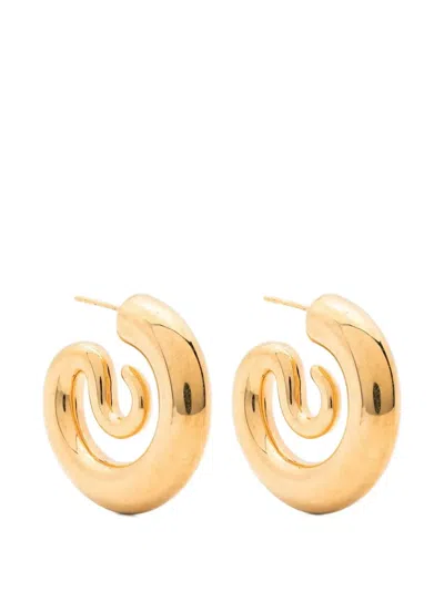 Panconesi Serpent Hoop Earrings In Gold