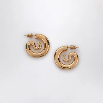 Panconesi Serpent Hoops Extra Small Earrings In Gold Tone