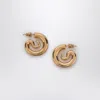 Panconesi Serpent Hoops Extra Small Earrings In Gold Tone In Purple