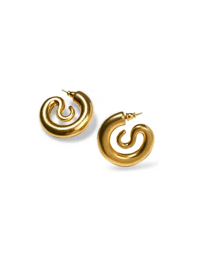 Panconesi Serpentine Small Hoops With Polished Finish In Gold