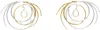 Panconesi Silver & Gold Vortice Large Earrings In Brass Silver/gold