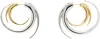 Panconesi Silver & Gold Vortice Medium Earrings In Brass Silver/gold