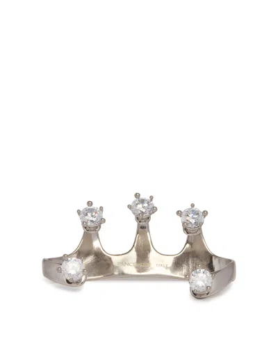 Panconesi Silver Armour Diamond Hand Bracelet