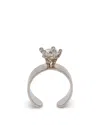 Panconesi Silver Armour Diamond Ring In White
