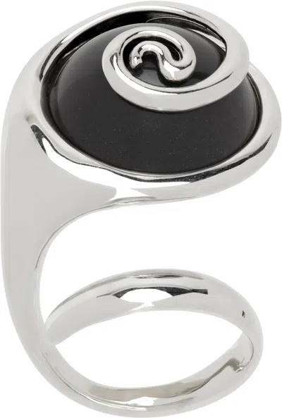 Panconesi Silver Ascolto Ring In Brass Black
