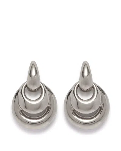 Panconesi Silver Blow Up Teardrop Earrings In Transparent
