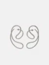 Panconesi Silver 'p Continua Large' Earrings In Silver