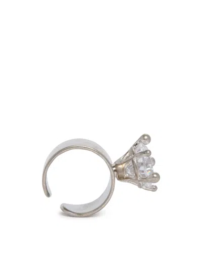 Panconesi Silver Small Armour Diamond Ear Cuff