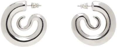 Panconesi Silver Small Serpent Hoop Earrings