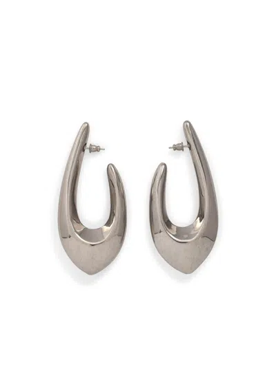 Panconesi Silver 'spada Drop' Earrings In Metallic