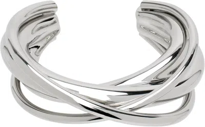 Panconesi Silver Triptych Bracelet In Metallic