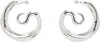 Panconesi Silver Triptych Large Earrings In Copper Silver