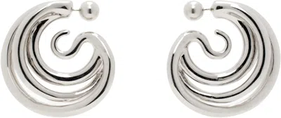Panconesi Silver Triptych Medium Earrings In Metallic