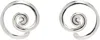 Panconesi Silver Vortice Huggie Earrings In Brass Silver