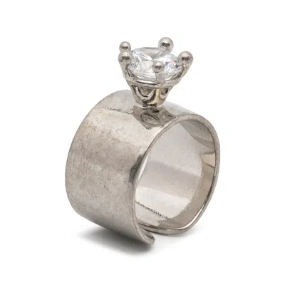 Panconesi Small Diamanti Armour Ring In Silver