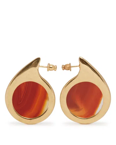 Panconesi Small Dusk Gold Earrings In Transparent