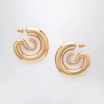 Panconesi Small Gold Serpent Hoops Earrings