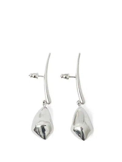 Panconesi Small Lacrima Sculptural Earrings In Metallic
