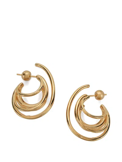Panconesi Circular Earrings In Gold Tone