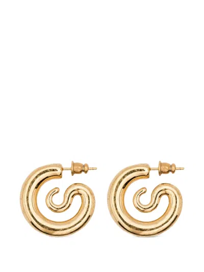 Panconesi Small Serpent Hoop Earrings In Gold