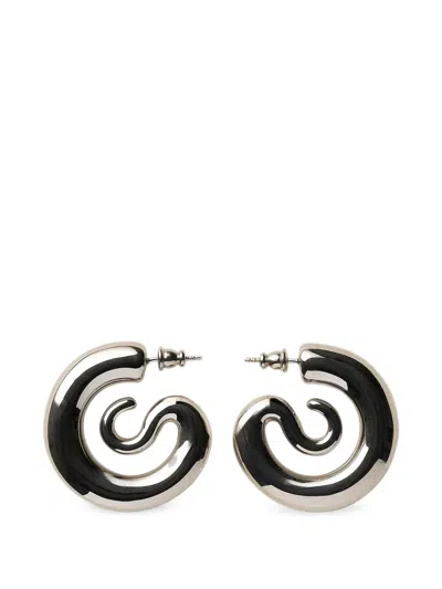 Panconesi Small Serpent Hoop-design Earrings In Black