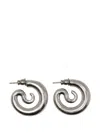 Panconesi Small Serpent Hoops Earrings In Silver
