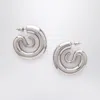 Panconesi Small Silver Serpent Hoops Earrings In Silver