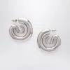 Panconesi Small Silver Serpent Hoops Earrings In Silver