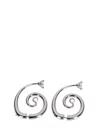 Panconesi Small Spiral Snake-inspired Earrings In Silver