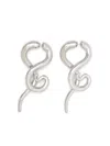 Panconesi Snake-shaped Drop Earrings In Metallic