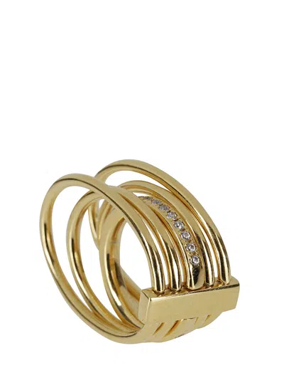 Panconesi Solar Crystal Ring In Gold