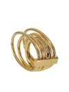 Panconesi Solar Crystal Ring In Gold