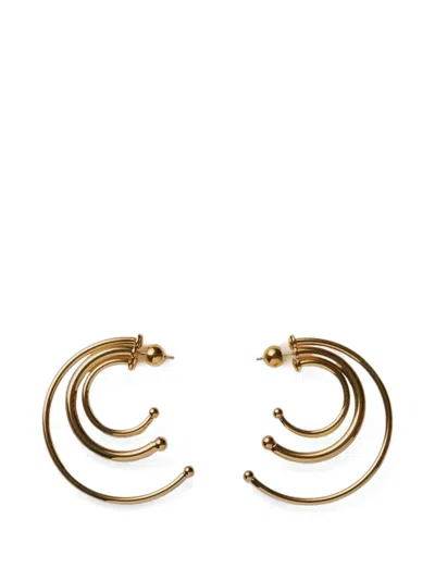 Panconesi Solar Triple-hoop Earrings In Gold