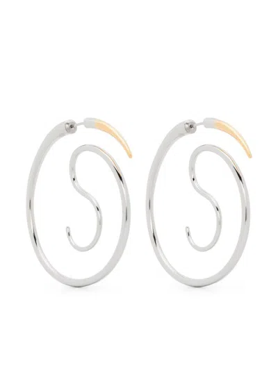 Panconesi Spina Upside Down Hoops Accessories In Grey