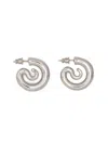 Panconesi Small Silver Serpent Hoops Earrings In Metallic