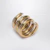Panconesi Spiral Ring In Gold And Silver Tone In Gold