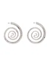 Panconesi Spiral Serpant Earrings In Silver