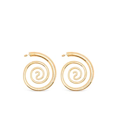 Panconesi Spiral Serpent Earrings In Gold