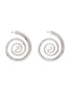Panconesi Spiral Serpant Earrings In Silver