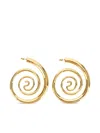 Panconesi Spiral Serpent Hoops Earrings In Gold