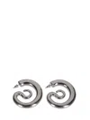 Panconesi Spiral-shaped Silver-toned Brass Earrings In Metallic