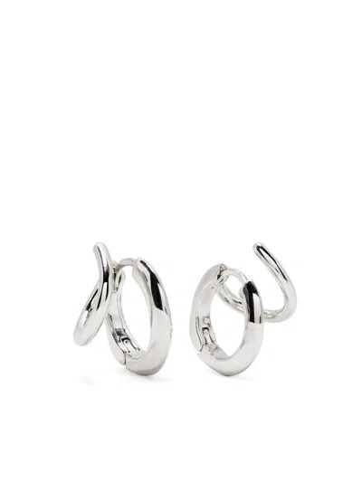 Panconesi Stellar Hoops Earrings In Silver