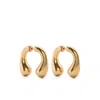 Panconesi Stud Copper Earrings In Gold