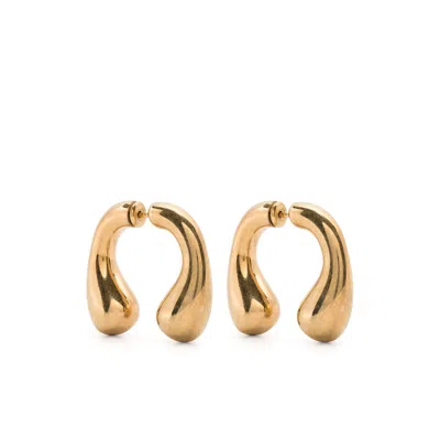 Panconesi Stud Copper Earrings In Gold
