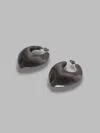 Panconesi Sword Drop Hoops In Gray