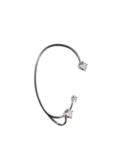 Panconesi Three-point Crystal Ear Cuff In Silver