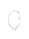 Panconesi Three Point Crystal-embellished Earcuff In Metallic