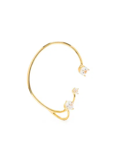 Panconesi "three Point" Ear Cuff Accessories In Gray