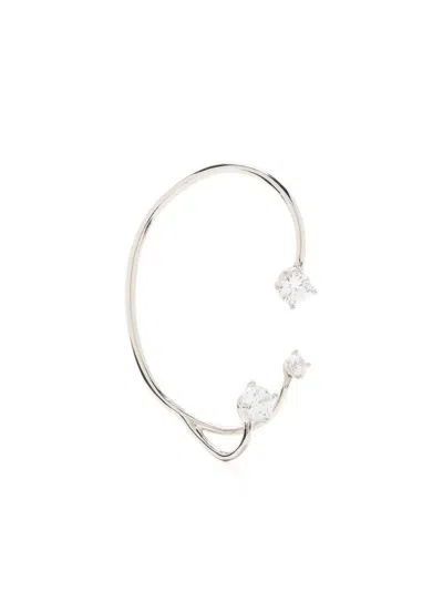 Panconesi "three Point" Ear Cuff Accessories In Gray