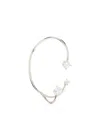 Panconesi Three Point Crystal-embellished Earcuff In Silver